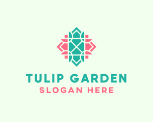 Tulips - Organic Flower Badge logo design