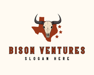 Texas Bull Skull logo design