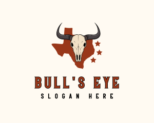 Texas Bull Skull logo design