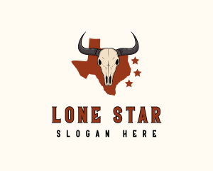 Texas Bull Skull logo design