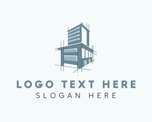 Storhouse - Building Architect Blueprint logo design