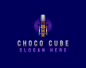 Song - Podcast Recording Mic logo design