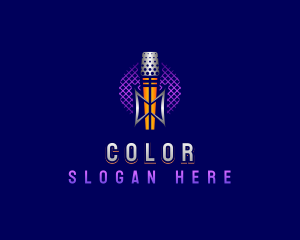 Podcast - Podcast Recording Mic logo design