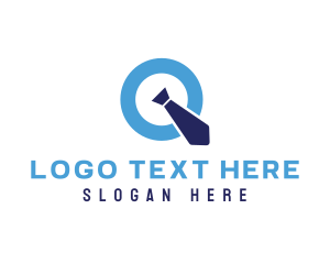 Insurance Agent - Professional Necktie Letter Q logo design