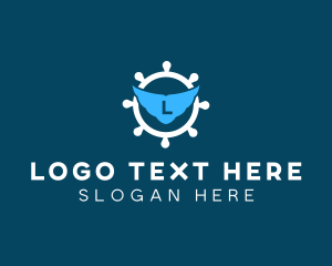 Seaman - Nautical Ship Helm logo design