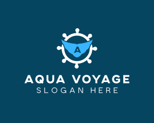 Nautical Ship Helm logo design