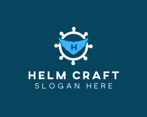 Helm - Nautical Ship Helm logo design