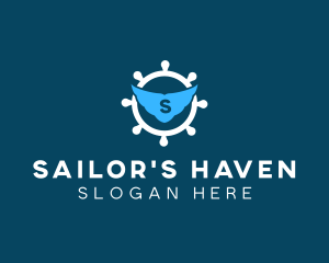 Nautical Ship Helm logo design