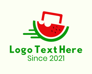 Watermelon Slice - Watermelon Fruit Delivery logo design