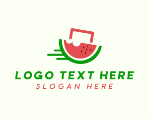 Delivery - Watermelon Fruit Shopping logo design