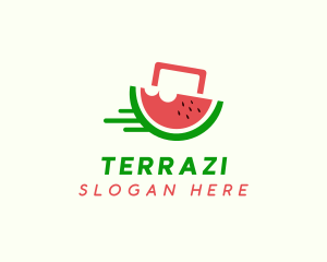 Watermelon Fruit Shopping Logo