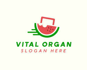 Watermelon Fruit Shopping Logo