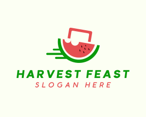 Watermelon Fruit Shopping logo design