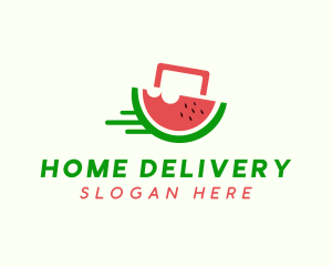 Watermelon Fruit Shopping logo design