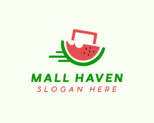 Watermelon Fruit Shopping logo design