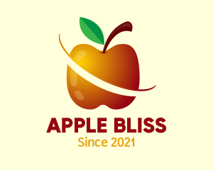 Sliced Apple Fruit Food logo design