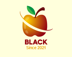 Sliced Apple Fruit Food logo design