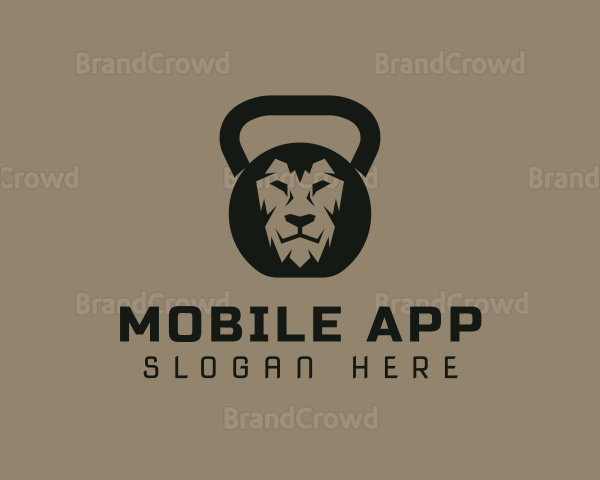 Kettlebell Gym Lion Logo