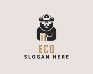 Liquor - Bear Cap Sunglass Beer logo design