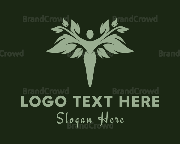 Green Human Tree Logo