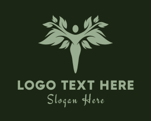 Gardener - Green Human Tree logo design