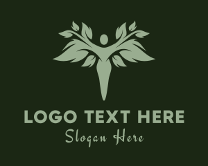 Green Human Tree Logo