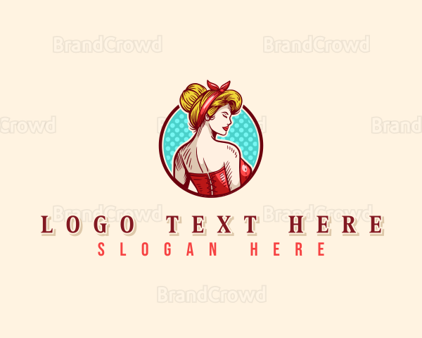 Pinup Woman Fashion Logo