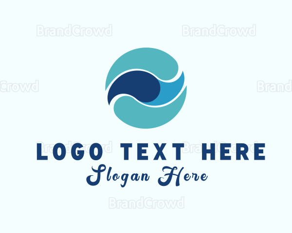 Water Flow Liquid Logo