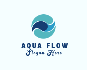 Flow - Water Flow Liquid logo design
