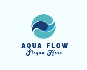 Water Flow Liquid logo design