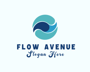 Water Flow Liquid logo design