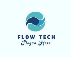 Flow - Water Flow Liquid logo design