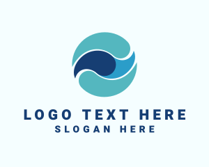 Beach - Water Flow Liquid logo design