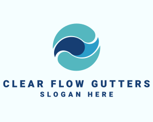 Water Flow Liquid logo design