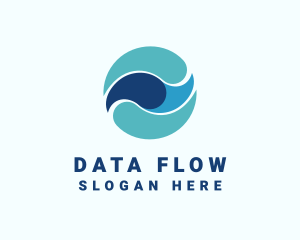 Water Flow Liquid logo design