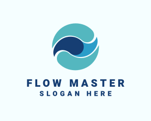 Water Flow Liquid logo design