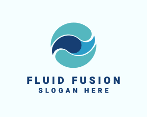 Water Flow Liquid logo design