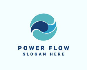 Water Flow Liquid logo design