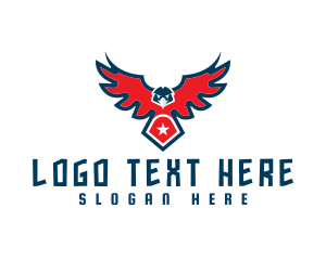 Falcon - Mighty Eagle Shield logo design