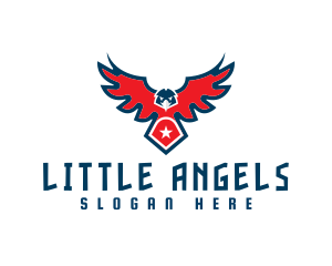 Aviation - Mighty Eagle Shield logo design