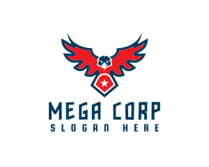 Mighty Eagle Shield logo design