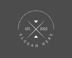 Hipster Triangle Crossline Logo