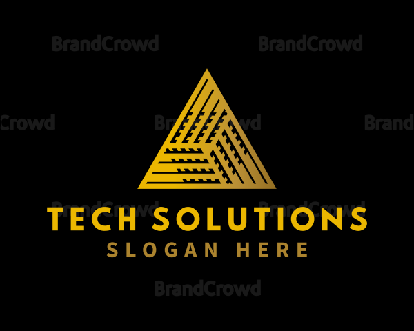 Elegant Cube Pyramid Logo