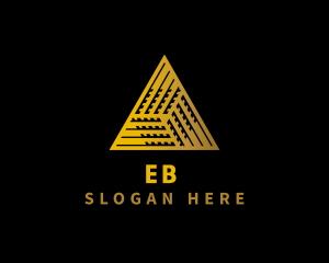 Elegant Cube Pyramid logo design