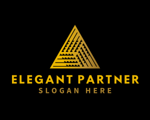 Elegant Cube Pyramid logo design