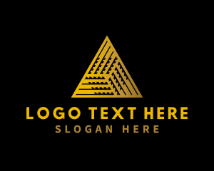 Triangle - Elegant Cube Pyramid logo design