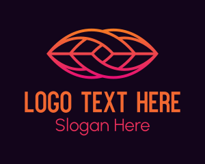 Online - Gradient Lip Tech logo design