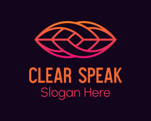 Speech - Gradient Lip Tech logo design