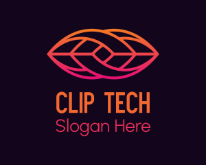 Gradient Lip Tech logo design