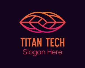 Gradient Lip Tech logo design